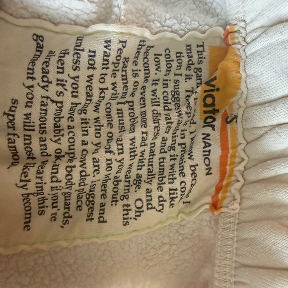 Aviator Nation off white Sweatpants- small with callouts - Picture 5 of 6